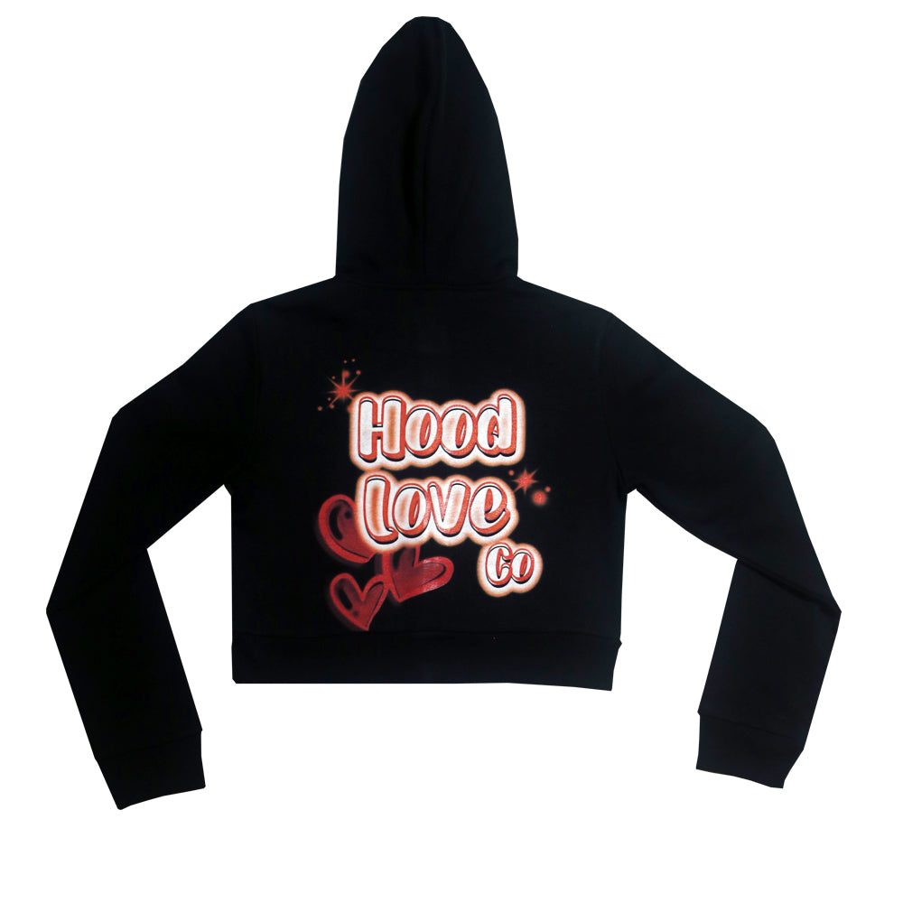 BbyGirl Airbrush Cropped Hoodie